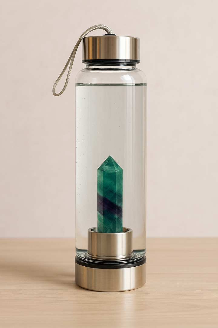 Fluorite Crystal water Bottle – Har Pal Ko Banao Magical!