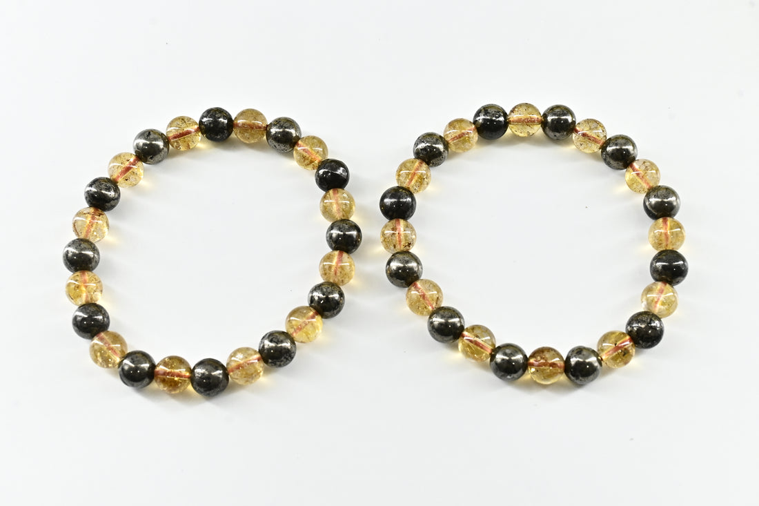 Combo Wealth Money Magnet (Citrine and Pyrite Bracelet for Empower Your Success)