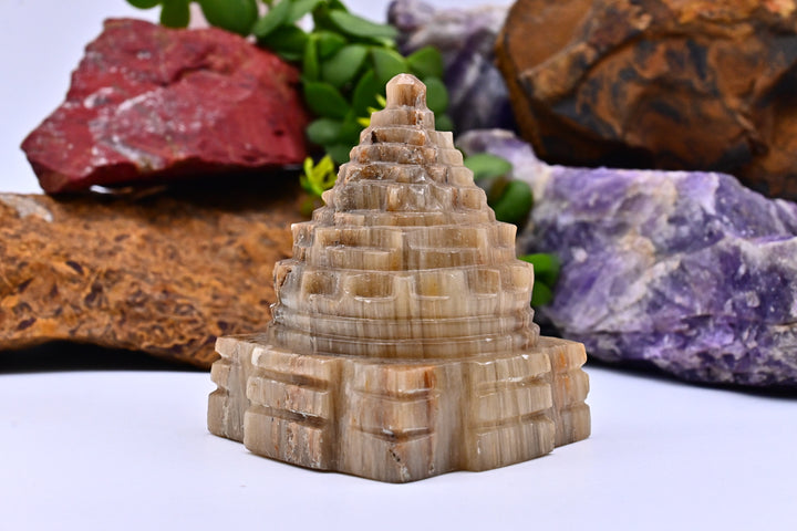 Unique and Exclusively Natural Cats Eye Shree Yantra (Handcrafted Premium)