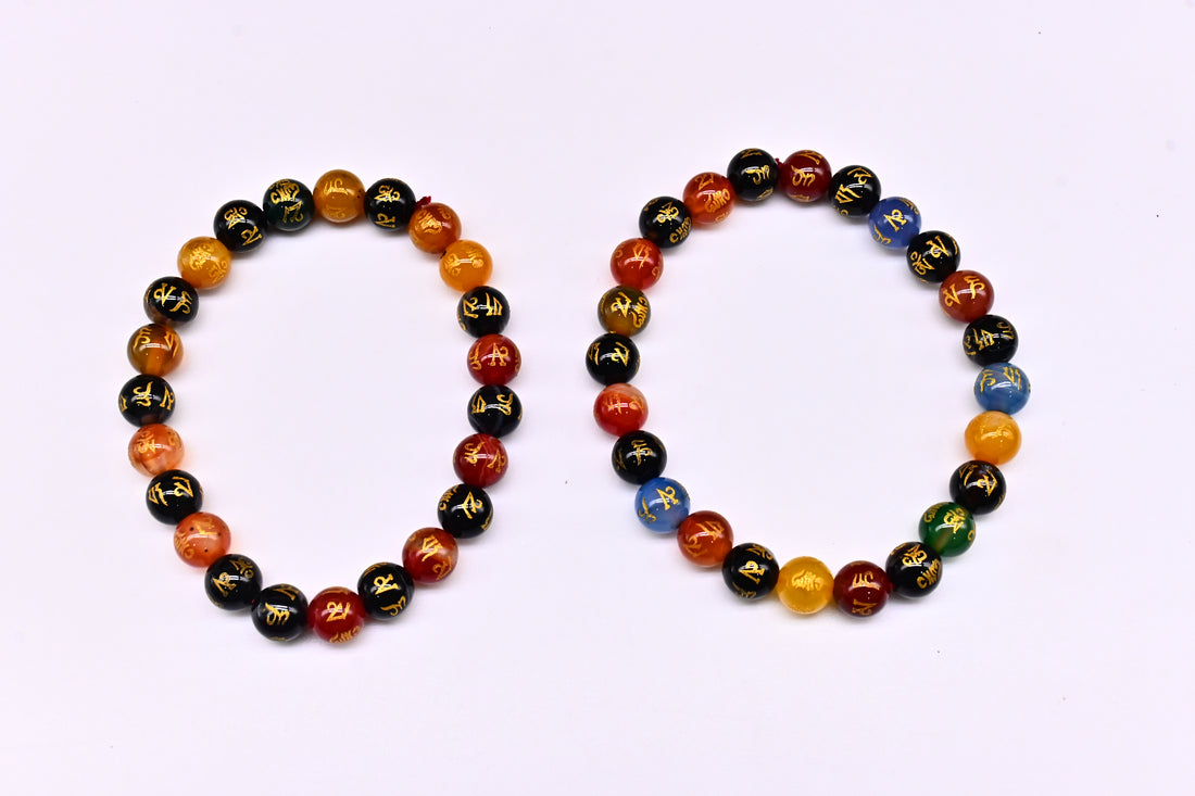 Om Man Seven Chakra Bracelet