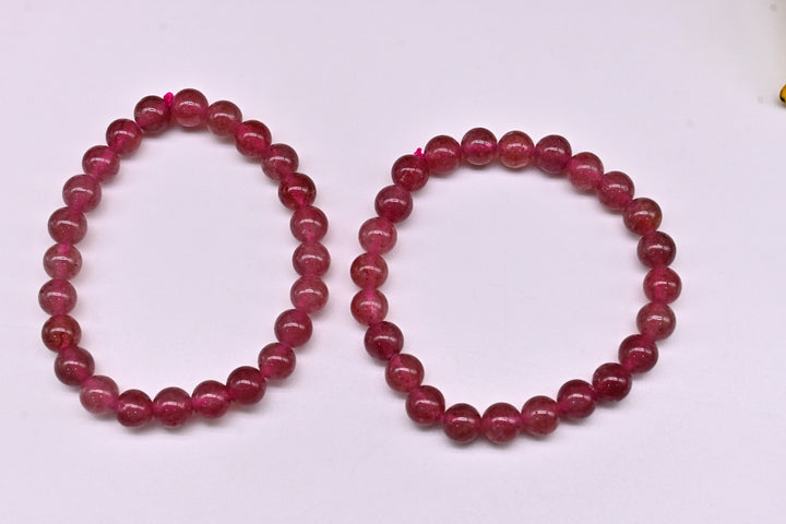 Strawberry quartz bracelet